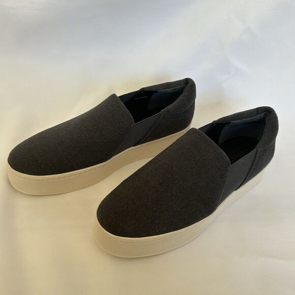 Vince Women's Warren Flannel Wool Platform Sneaker Slip On Shoe in Gray Size 9.5 - Picture 11 of 11